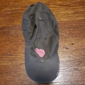 Life Is Good Tan/Brownish hat with heart